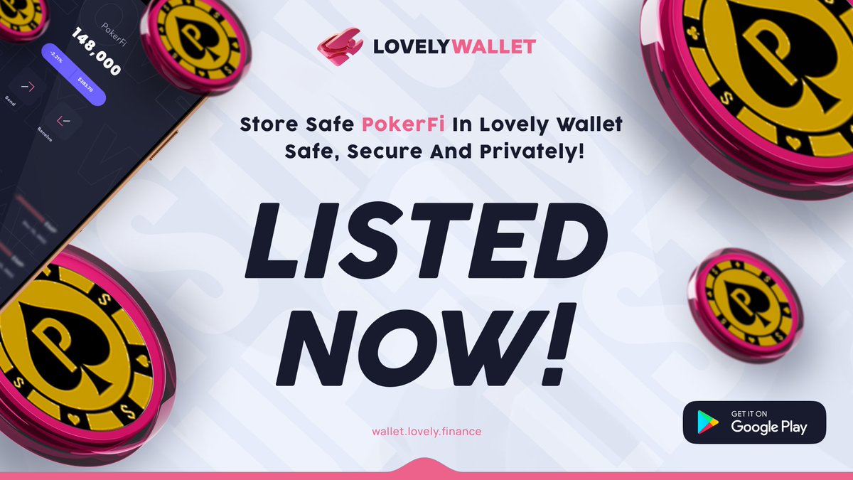 🪙Greetings PokerFi Community! 🪙

📷 We're excited to share the news that <a href="/FinancePoker/">PokerFi</a>  ($POKERFI) has been added to the list of cryptocurrencies on LOVELY WALLET!

✅Website: pokerfi.com.br

✅Telegram: t.me/PokerFiOfficial

✅Twitter: x.com/FinancePoker
