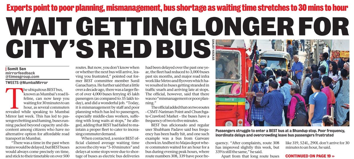 The cover story of Mumbai has driven a lot of conversation online today. But the main story or issue is on the last page. These are people of the same city. Following on my last repost, any of those Range Rovers could purchase a good 3 CNG buses. 1/n