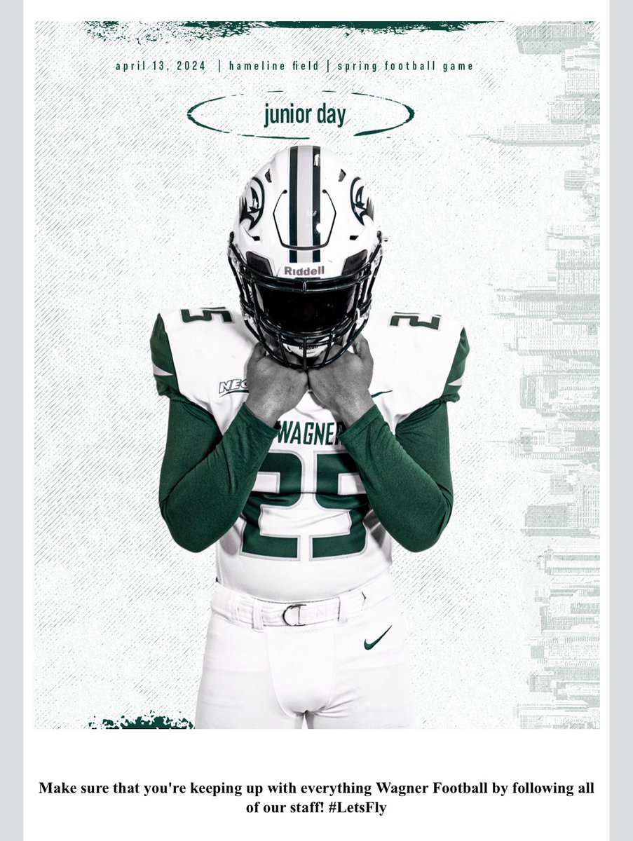 I will be at Wagner College Junior day/ Spring game this Weekend!!!