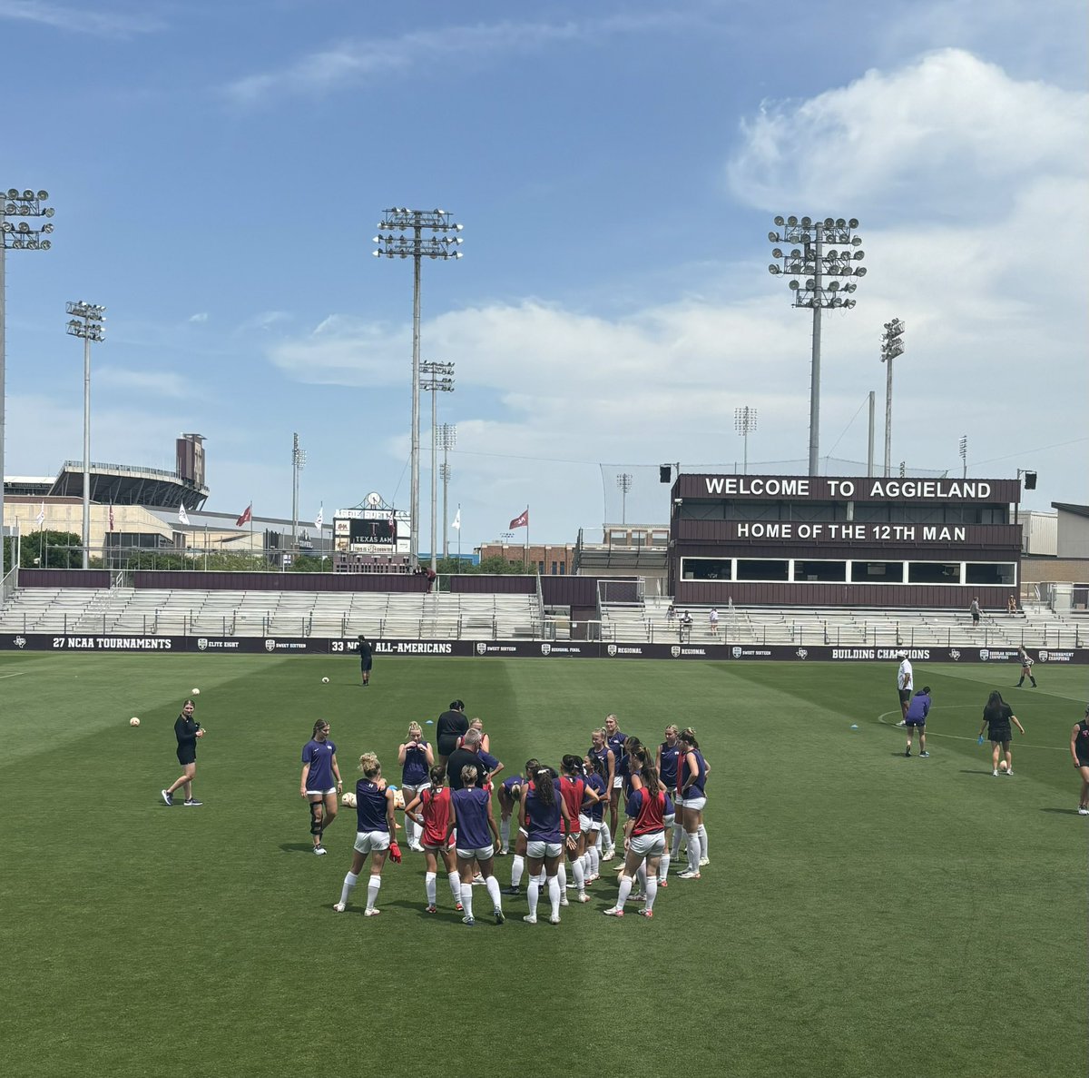 Enjoyed watching @TCUSoccer and @AggieSoccer play today. Got to watch and learn from many amazing players on both sides! @CoachGSoccer @CoachEricBell @Coach_Higgi @tserratore00