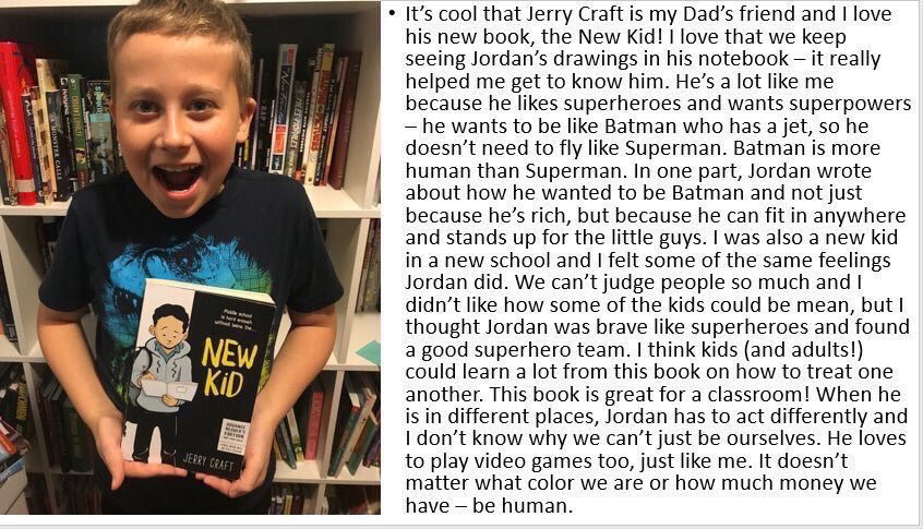 Go and read it now - and buy many copies for your classroom and library! Wonderful lessons for my son and all of us! Thank you @JerryCraft