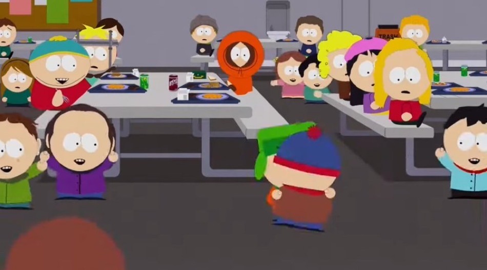 _StanM4rsh's tweet photo. Kyle and Stan kisses when everyone is cheering #sptwt #style https://t.co/NpYR7gWb4a