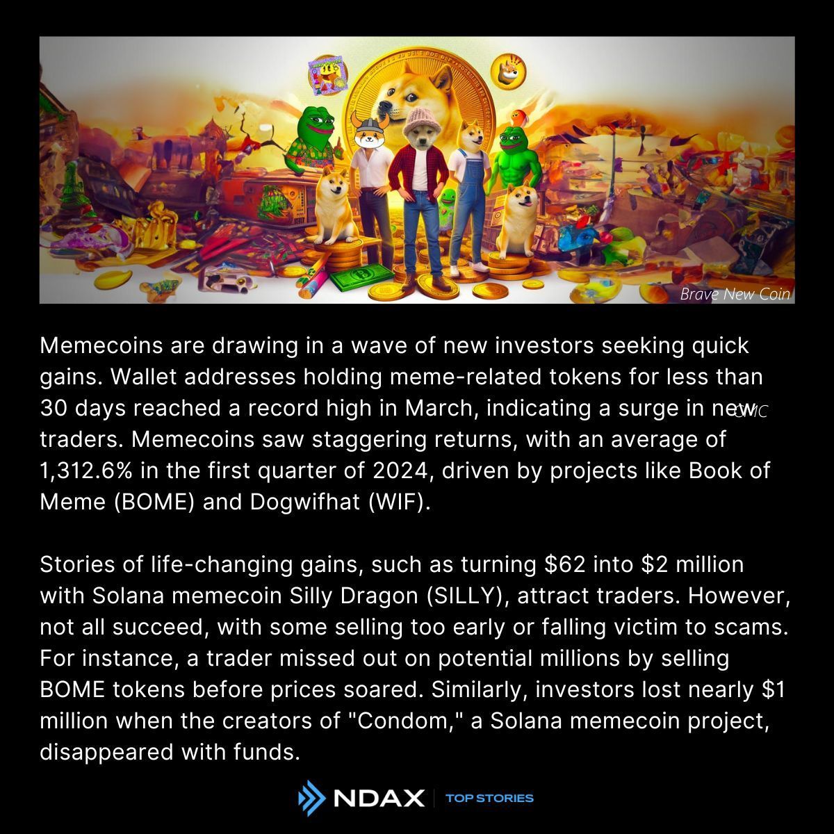 The main characters this past week were definitely Ripple, memecoin, miners  and phishing scams. Sollar glasses for the eclipse, NDAX for all things  crypto. #cryptonews #bitcoinmining #ndax