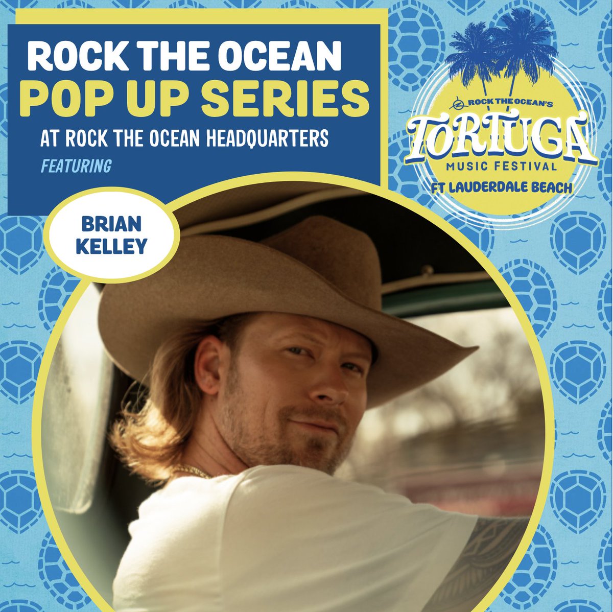 💥 POP UP SHOW IN AT 5:10PM💥 Hurry up and head over to the Rock The Ocean Headquarters in Conservation Village to see the legendary Brian Kelley ROCK THE OCEAN with us! 🤩 🤘