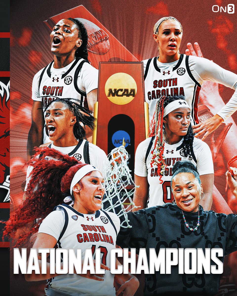 South Carolina BEATS Iowa to win the NCAA Women's National Championship🏆 on3.com/teams/south-ca…