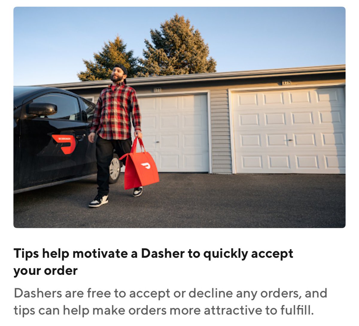 Hey @doordash have you considered just paying your drivers more instead of passing that responsibility on to your customers? Why was the recommended tip 27% 🥴 To tell your customers “tip more or our drivers might not accept your order” is absolutely WILD