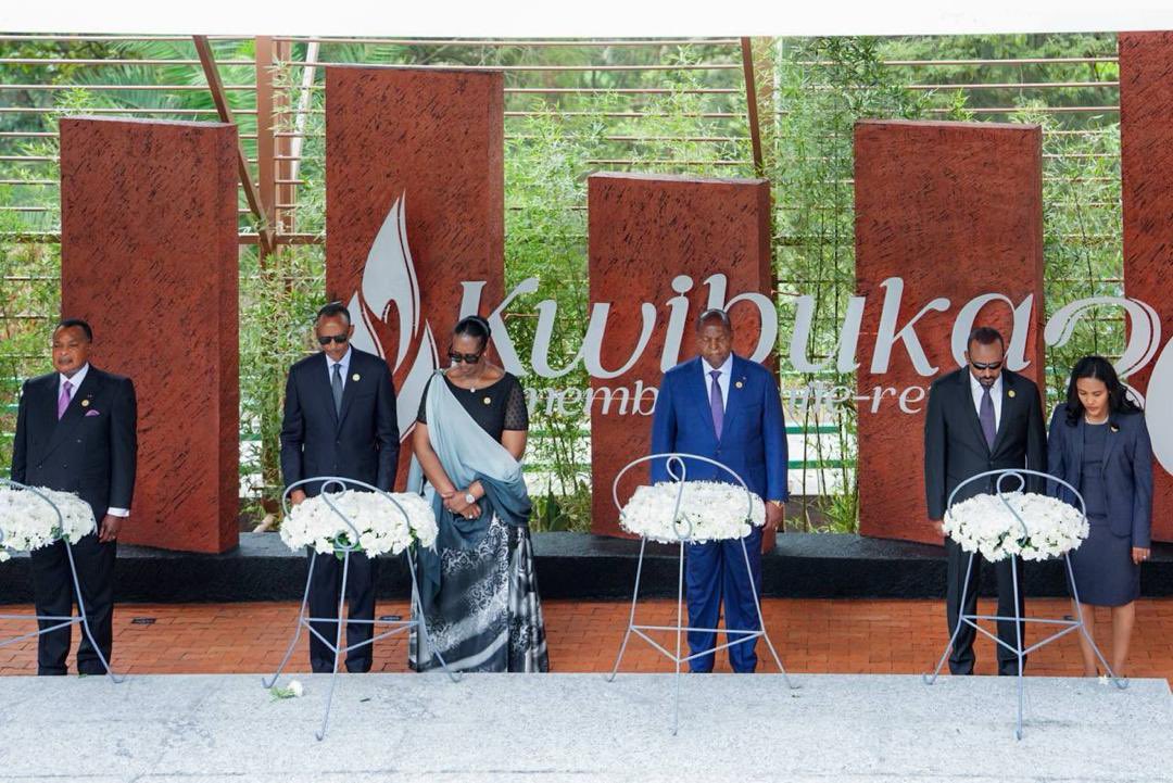 What a shame to the international community! The 21st century's deadliest genocide leader, the war criminal Abiy Ahmed Ali, in the 30th commemoration of the 1994 Rwanda Genocide. #Kwibuka30