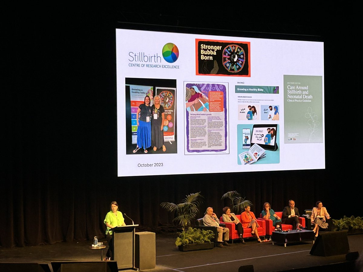 @DaviesTuck highlighting the important work of the @CREStillbirth, a subcommittee of @mypsanz. Showcasing culturally adapted #saferbabybundle resources and updates Care Around Stillbirth and Neonatal Death guideline #PSANZ2024