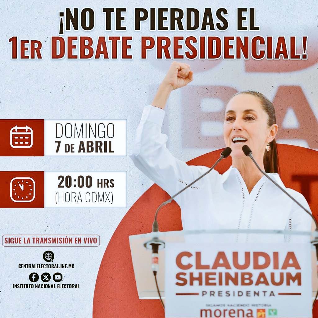 📣 #EsHoyEsHoy 
@Claudiashein ganará el #DebatePresidencial y también la #ElecciónPresidencial 

#ClaudiaPresidenta