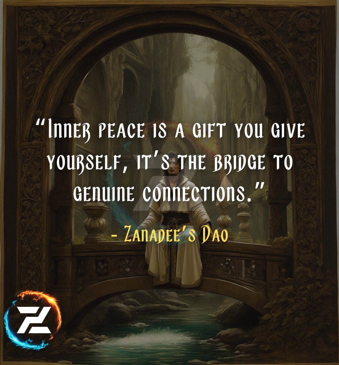 Harmony’s Bridge

“Inner peace is a gift you give yourself, it’s the bridge to genuine connections.”

#InnerPeace #GenuineConnections #SelfAwareness #LifeJourney #SpiritualAwakening

Zanadee’s Dao