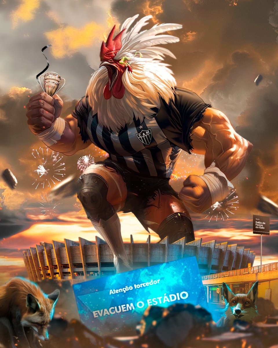 Evacuem o estádio, Mariada! A festa é nossa 🎉🖤🤍 O GALO É PENTACAMPEÃO MINEIRO! 🏆🏆🏆🏆🏆