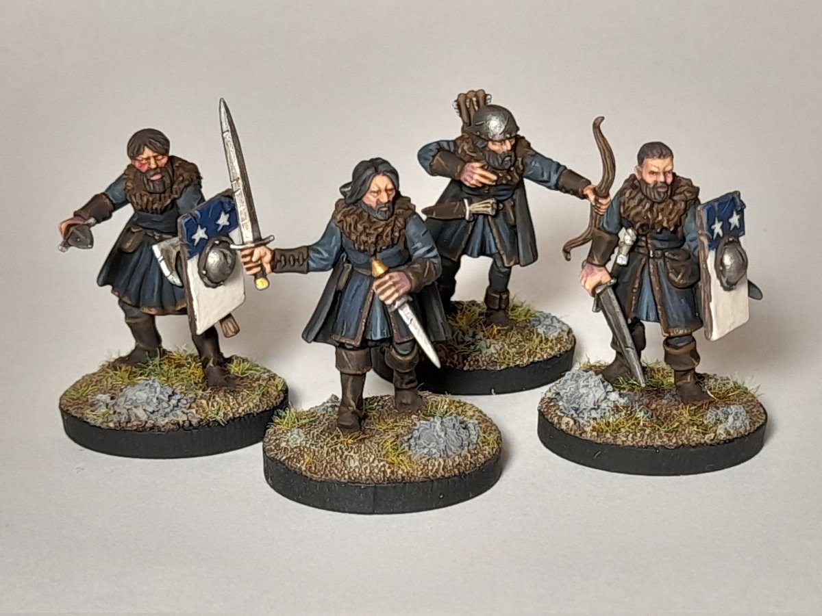 After last week's ranger test piece, I made some more of the new #Oathmark humans as companions. I can see lots of uses for this kit! @NorthStarFigs #lotr #Frostgrave #rosd #wepaintminis #paintingminiatures #wip