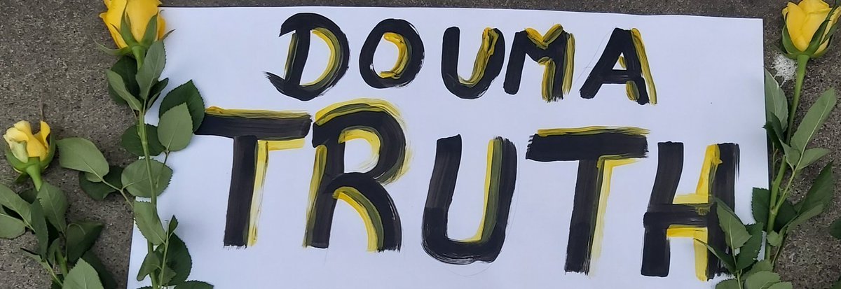 Today is the sixth anniversary of Assad's chemical weapons massacre in #Douma, killing 43 civilians, including 19 children. @snhr calls on countries worldwide to file a case against the Assad Regime before the #ICJ #Syria #DontSuffocateTruth