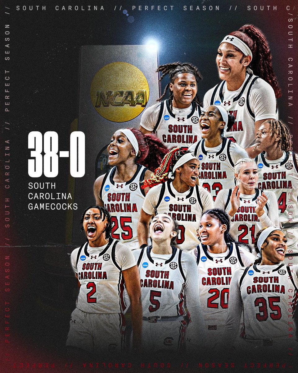 PERFECTION! 🤩 First perfect season in program history for @GamecockWBB 🏆