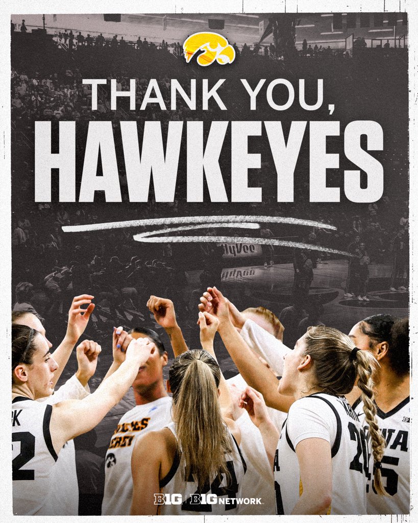It’s been an honor to cover greatness. Thank you @iowawbb for an incredible season.