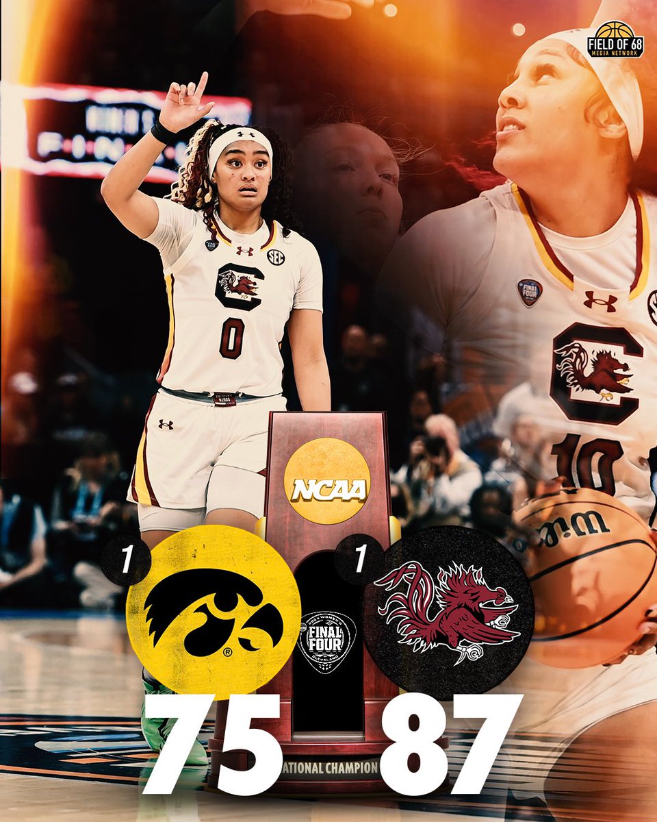 South Carolina defeats Iowa to win the NATIONAL CHAMPIONSHIP!! 🤙