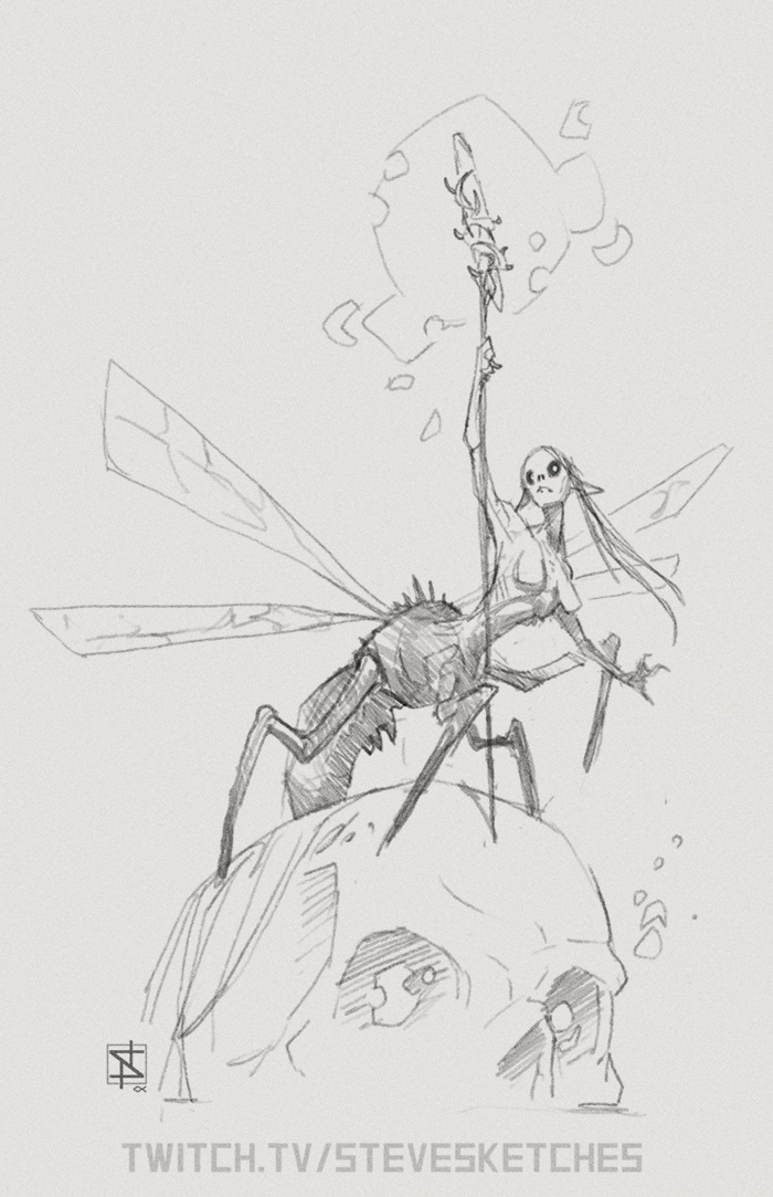 Undead fairy. 10 minute sketch.