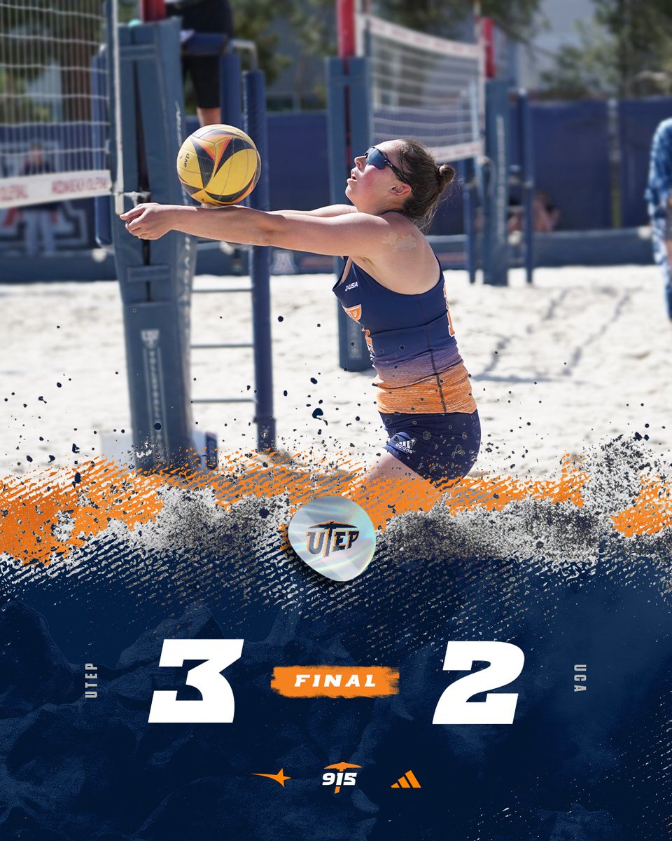 𝐌𝐈𝐍𝐄𝐑𝐒 𝐖𝐈𝐍‼️ triple it! today's win over Central Arkansas marks win no. 12 for the Miners this season, tripling last year's win total (for countable opponents)😎 ⛏️ 3, 🐻 2 | #PicksUp #HammerDown #ncaabeachvb