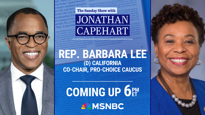 COMING UP: Abortion is on the ballot in Florida. @RepBarbaraLee joins @CapehartJ to discuss the biggest vote on abortion rights since the reversal of Dobbs and what it could mean for the Presidential election. Keep it right here! #SundayShow #MSNBC