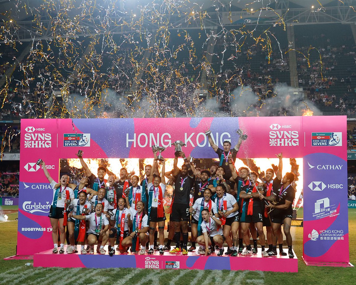 Back to back champions in Hong Kong 🖤 #AllBlacks7s | #BlackFerns7s | #HK7s