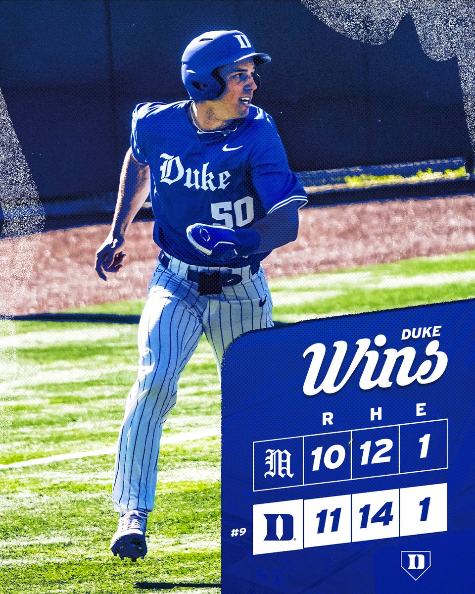 It’s All About the Devs! 🙌

We trailed by six in the eighth inning and three in the 11th, but brought it all the way back for the series sweep!

#BlueCollar | #GoDuke