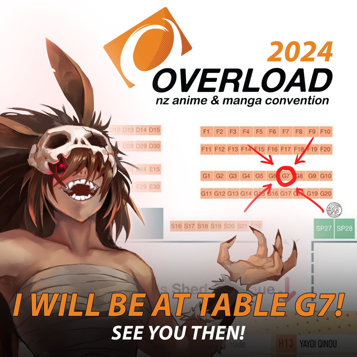 Hey everyone! I'm going to Overload again! Remember to mark the date, 20th - 21st of April nzt! Visit Overload.co.nz for more information about the event. If you're in New Zealand, head on over to my stall (G7) and say hi!