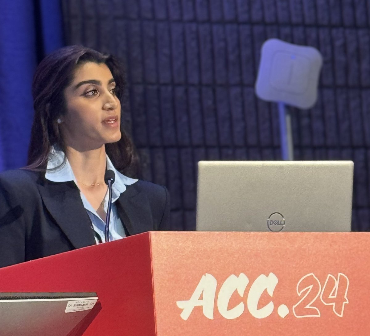 Congratulations to @ayeshasinghmd who gave an absolutely flawless presentation on our work to identify predictors of angina relief following revascularization in the ISCHEMIA trial. #ACC2024