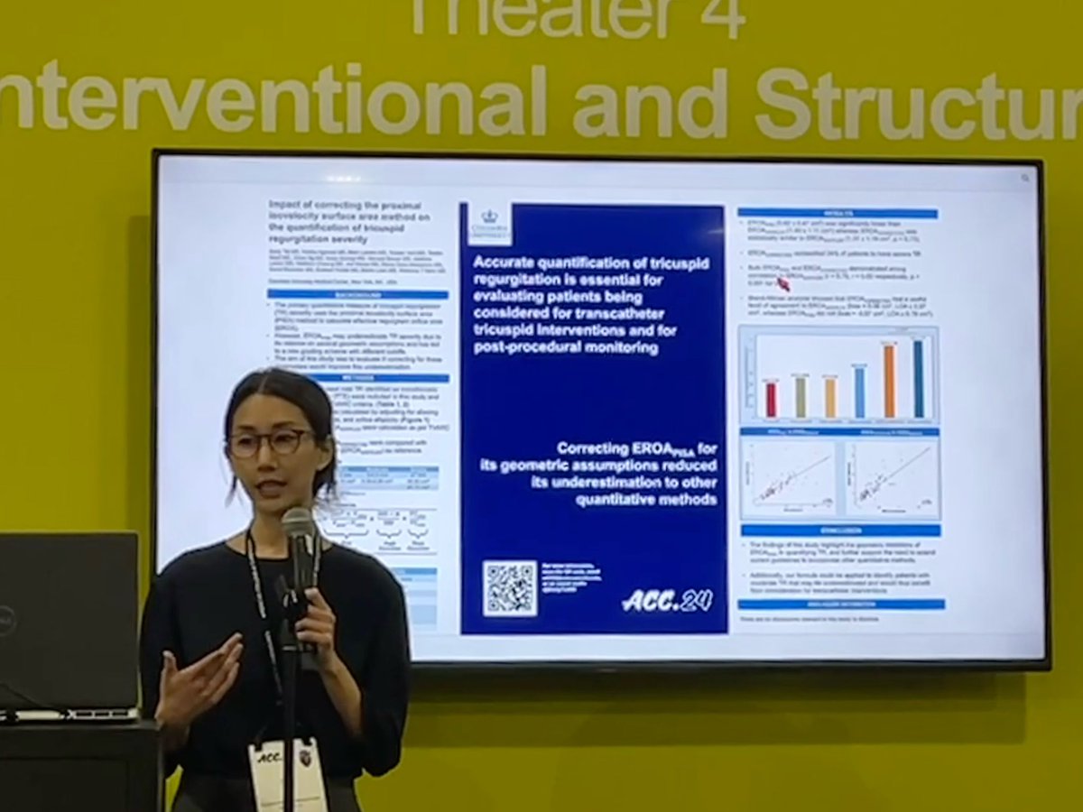 Valves come in all shapes and sizes- the tricuspid valve is no exception. Such a pleasure sharing our new approach and proposed formula to better quantify tricuspid regurgitation @ACCinTouch #ACC24 Many thanks @hahn_rt @ColumbiaCardio @NYPCUCVI