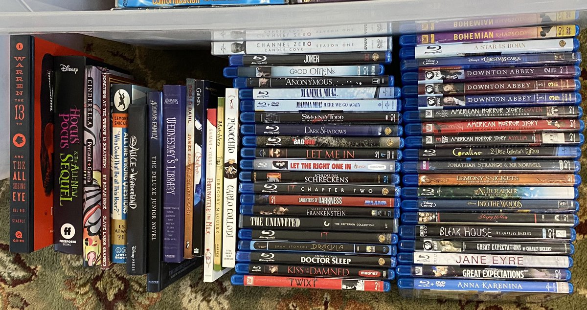 Todays haul: Picked up the rest of them books & movies from the nice lady on FB Marketplace from a few days ago, then swung by the Antique Mall where they have $1 DVDs but they were 1/2 price today! About 40 Blurays, 60 DVD and 46 more books. #PhysicalMedia 📀 ❤️ 📚 🎥 🎞️