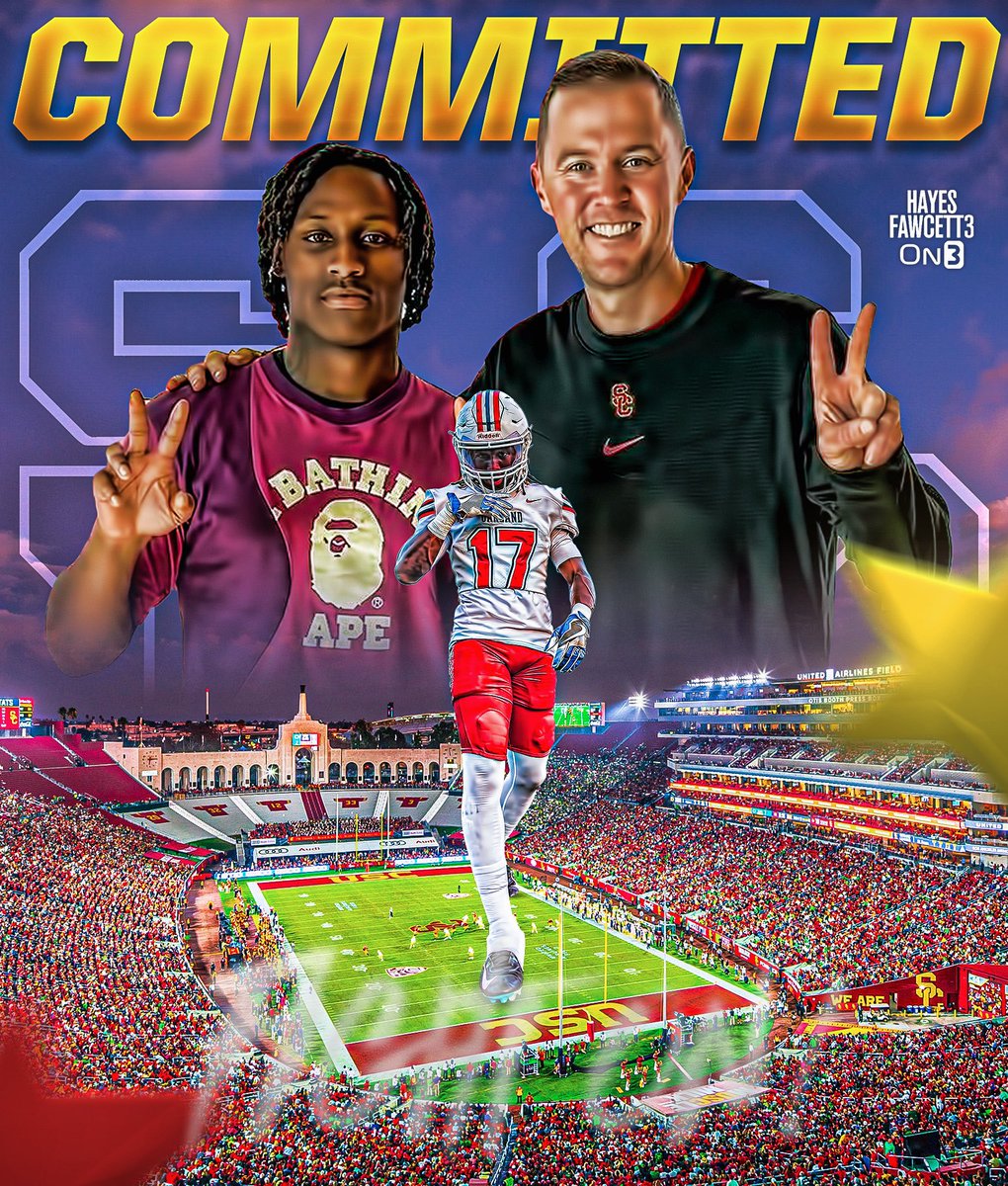 BREAKING: Class of 2025 ATH Daune Morris has Committed to USC, he tells me for @on3recruits The 5’10 190 ATH from Chattanooga, TN chose the Trojans over Colorado, Tennessee, and Ole Miss 'Fight On✌🏽' on3.com/db/daune-morri…