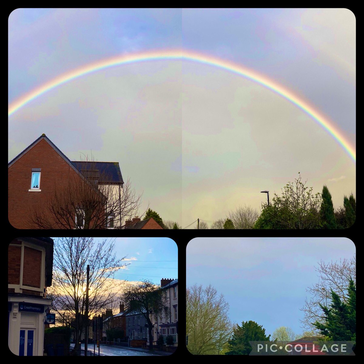 #ThoughtForTheWeek Walking home I saw dark, light and beautiful rainbow, a kind reminder to look up and out for the light in each day. As a new week approaches I wish you good night and all that remains for me to say is I hope you have an uplifting week.