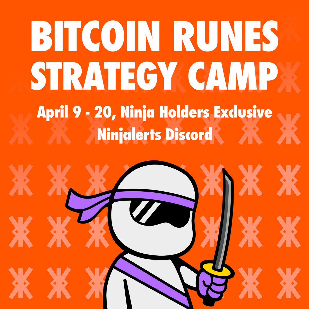 What's your strategy for Runes? It's the question everyone's asking in the Bitcoin Ordinals community. With less than two weeks left until the launch of the most anticipated protocol in the crypto industry We're hosting a Strategy Camp to make sure all Pizza Ninja holders are…