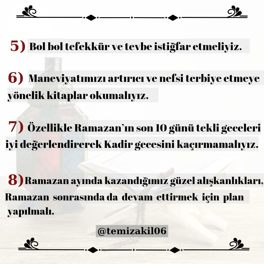 İtirafta Neler Yapılabilir ? 

#İtikaf #RamazanRuhunuYaşat  #TemizAkılAnkara #TemizAkıl