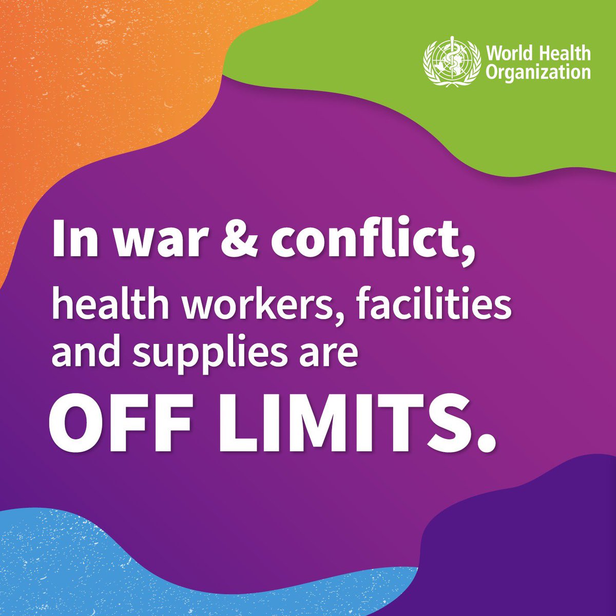 This #WorldHealthDay comes at a time of tragic conflicts around the world. We call on all parties to conflict to safeguard the right to health: -protect health infrastructure and health workers; -ensure uninterrupted access to health services, in adherence to international