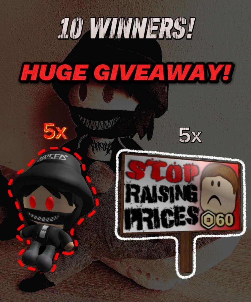 MY BIGGEST GIVEAWAY SO FAR!😲
10 WINNERS WILL BE PICKED!🧨
HUGE THANKS TO @SharkBloxYT ❤️

To enter:
🧑‍🤝‍🧑Follow me + @SharkBloxYT (with proof)
💬Comment which UGC you want!

I will give you plenty of time to enter!🍀
ENDS IN 10 DAYS!⏱️😊

#Giveaway #robloxgiveaways #freeugclimited