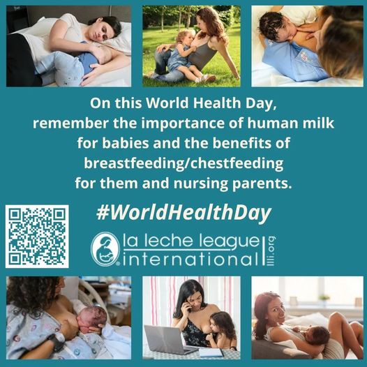 On this #WorldHealthDay, remember the importance of #HumanMilk for babies & the benefits of breastfeeding/chestfeeding for them and nursing parents. #WorldHealthDay2024 #Breastfeeding #Chestfeeding