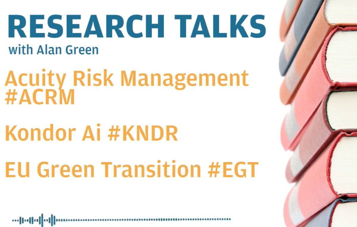 On this week's @StockBoxMedia #researchtalks @Alan__Green @Brand_UK discusses:

✅ @Acuity_RM #ACRM 
✅ @Kondor_AI_Plc #KNDR #AI 
✅ @EuropeanGreenT #EGT #IPO

with @MarkEJFairbairn

Catch #EGT #IPO #webinar 6pm on Monday 8th April here: stream.brrmedia.co.uk/broadcast/660d…

#saas #compliance…