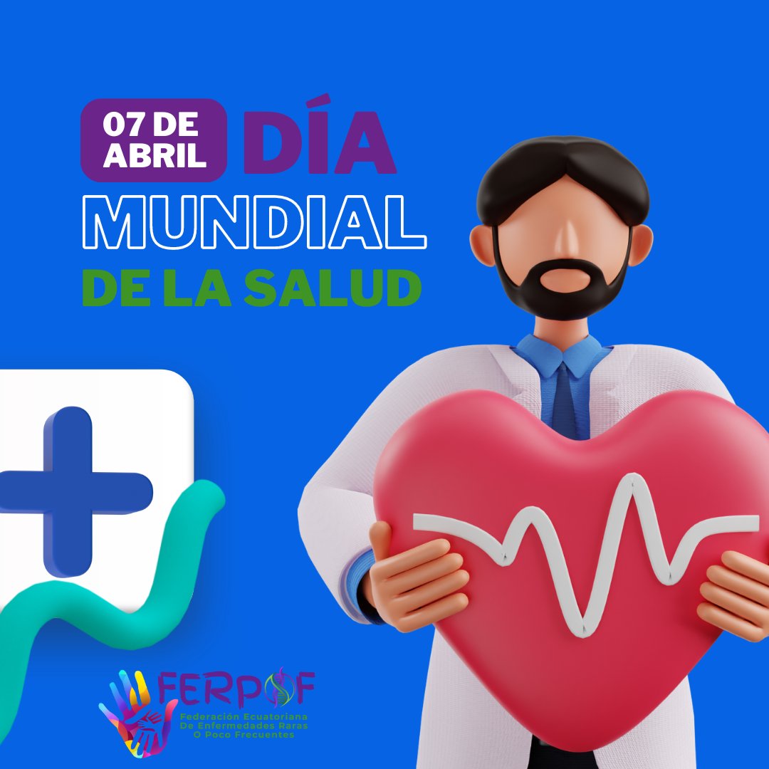 En el #DíaMundialdelaSalud, (#FERPOF) resalta la importancia del bienestar integral para todos. Nos unimos en solidaridad y llamamos a la acción para aumentar la conciencia, abogar por la investigación y garantizar un acceso equitativo a la atención médica #EnfermedadesRaras