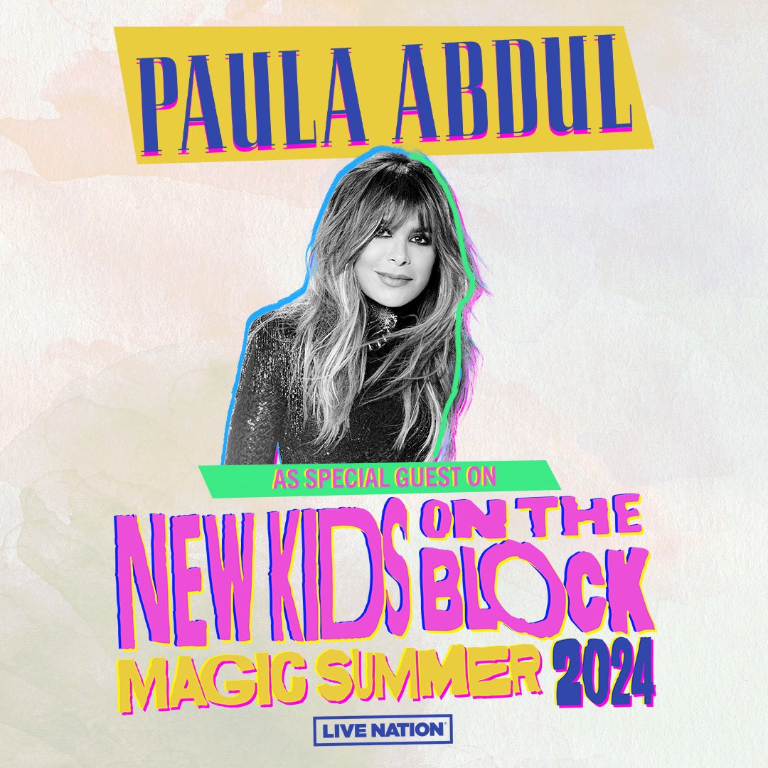 Less than 3 months until @NKOTB and I hit the road on our #MagicSummerTour 💃🏻🎉 Where will you be catching the show?! XoP paulaabdul.com/tour