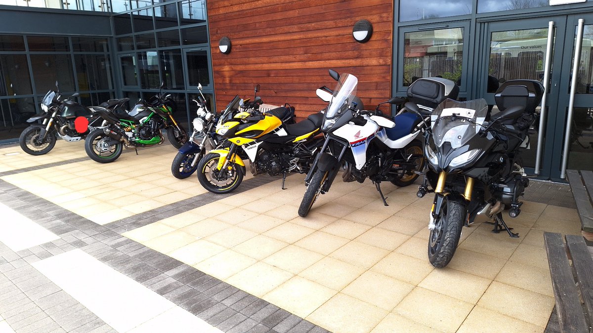 StaffsRoadHarm's tweet photo. First @BikesafeUK class for 2024.  Theory input in the morning and then out on an observed Ride this afternoon.  Input from @Docbike_Staffs ##Lukeslegacy.   #Bikesense @ThinkBike. Thanks to @Skilledbiker coming in as an extra observer. https://t.co/v4g286pGox