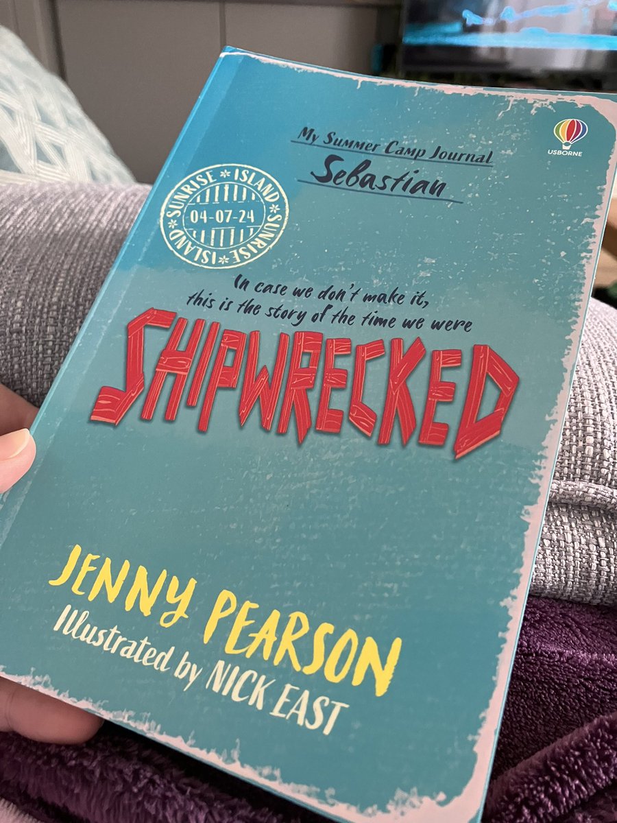 FINISHED: man, I loved #Shipwrecked so much. These kids, their adventure, their survival skills… they’re braver than I ever could be! This is funny, charming, unputdownable and gloriously readable! I just loved every second. I can’t wait to see a finished copy with illustrations