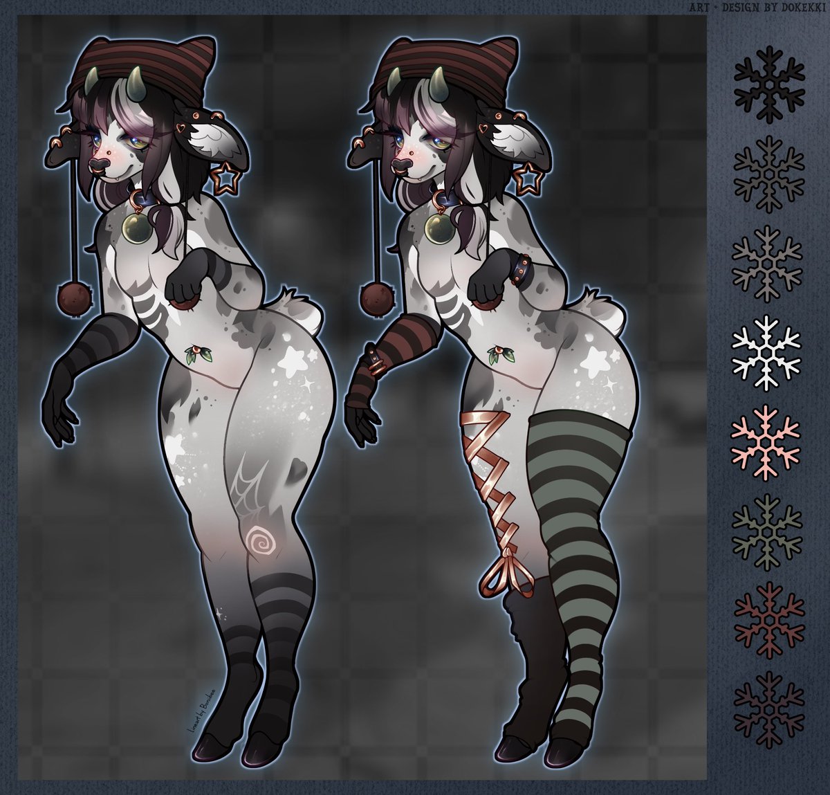 Creepmas deer finished up for a client~ 🖤🖤 Base by @Boniibee