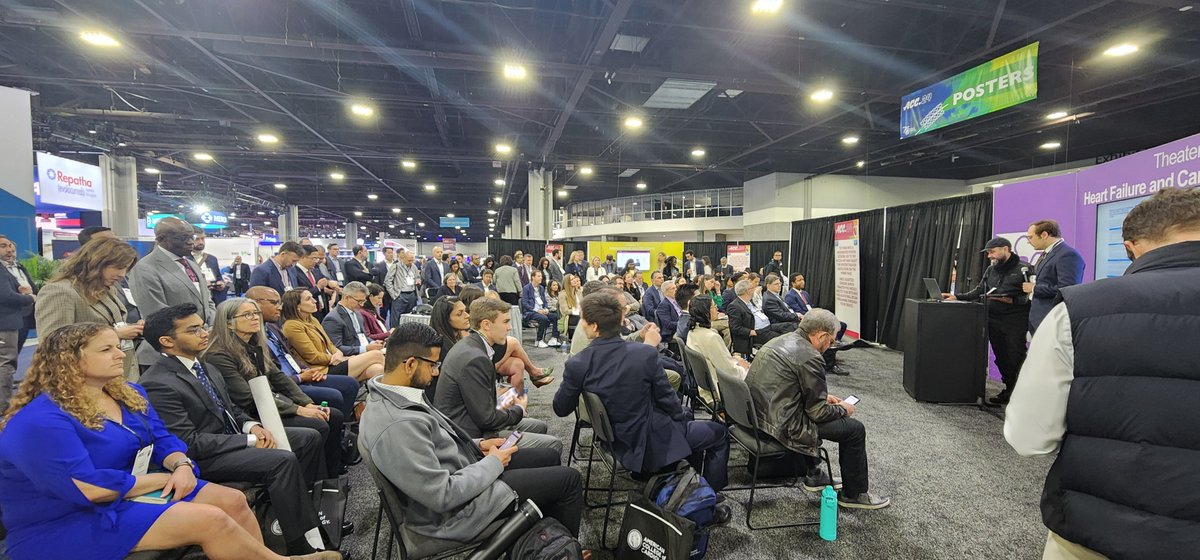 Standing room only at the #Amyloidosis #CardioOnc moderated poster session at #ACC24! Excellent presentations moving the field forward! @KMAlexanderMD @mathew_maurer @Ron_Witteles @MasriAhmadMD