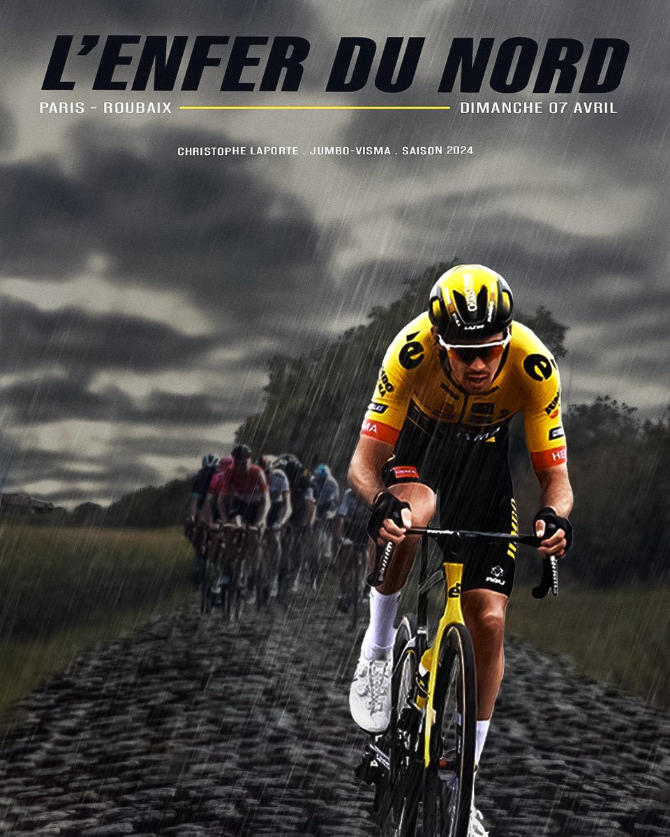 L'Enfer du Nord 🚴 Une autre de mes passions en image, avec 'Paris-Roubaix', un grand classique du cyclisme ! #parisroubaix #sportdesign #smsports #sportart #sportgraphics #digitalart #graphicdesign #sportdesign