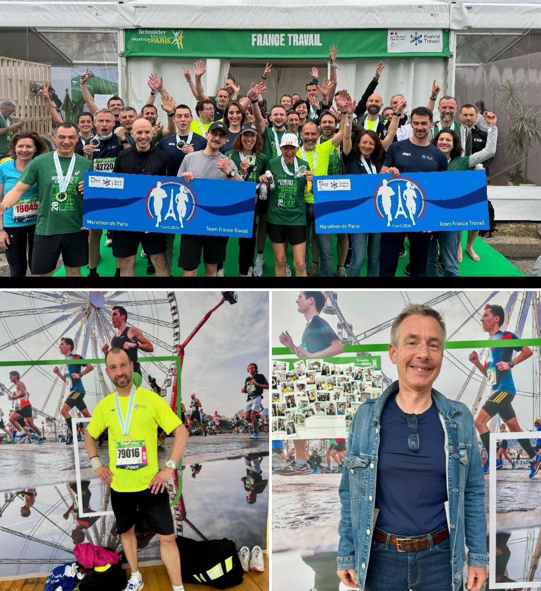 Bravo à nos champions, un marathon de Paris au top 👌. Félicitations à Benoit Choupot et Alexandre Blondon 👏👏👏 d’#AuvergneRhoneAlpes @FTravail_ARA @FranceTravail