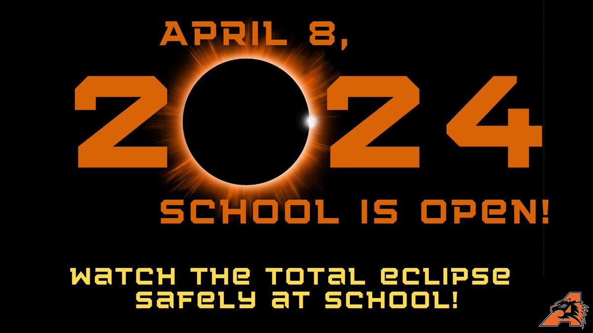 Tomorrow's school day will be TOTAL-ly cool with the TOTAL ECLIPSE! All campuses have plans for students to watch the total eclipse safely while at school! 🌞🌚 Find out more information & see some fun Eclipse activities at aledoisd.org/site/default.a… #allinaledo #growinggreatness