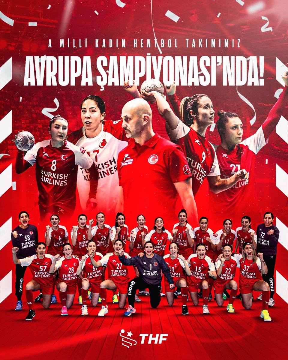 🇹🇷AVRUPA ŞAMPİYONASI’NDAYIZ!🥳 Türk Hentbol tarihinde bir ilki gerçekleştirerek A Milli Kadın Takımımızla EHF 2024 Avrupa Şampiyonası’na katılmaya hak kazanıyoruz!🔥 EHF EURO 2024 6. Eleme Grubu’nda yarışan A Milli Kadın Hentbol Takımımız, grubunda 5 puan toplayarak en iyi…