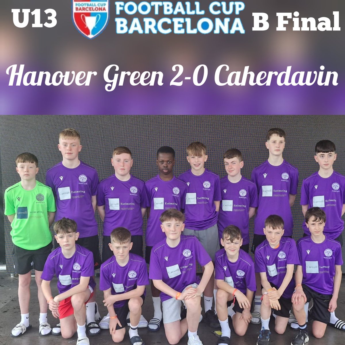 Hanover Harps u13 Green Barcelona B champions, enjoy the celebrations boys we are very proud of you all. @FAICarlow @Natsport @Pres_Carlow @EoghainUi @AskeaBoysCarlow @bishopfoleyns @EducateTogether @bennekerryns @TinrylandNS @Carlow_Co_Co @GrassrootsTTB @Strikeronline1