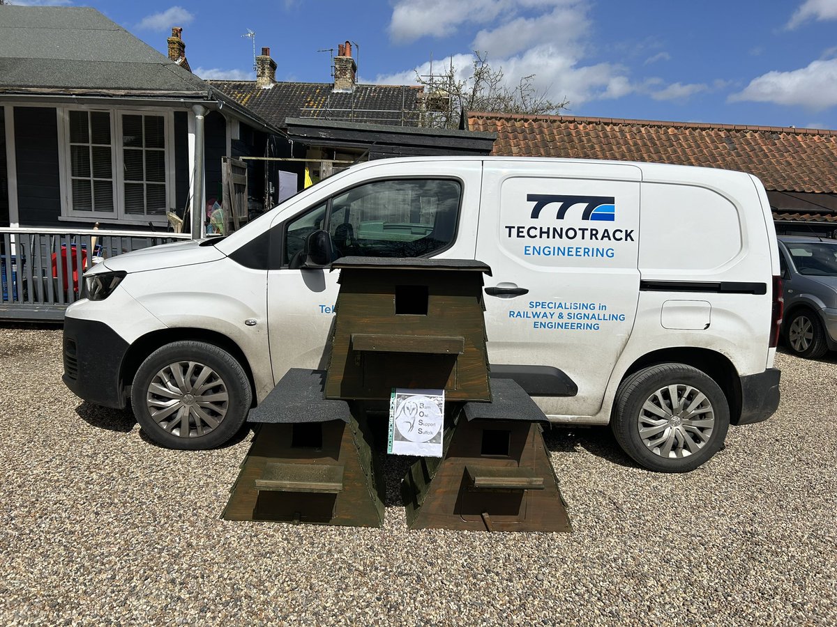 On behalf of Barn Owl Support Suffolk (BOSS) a big thank you to @TechnotrackEng for providing transport for us to deliver 3 Barn Owl boxes ready for installation on Monday. @SuffolkBirdGrp