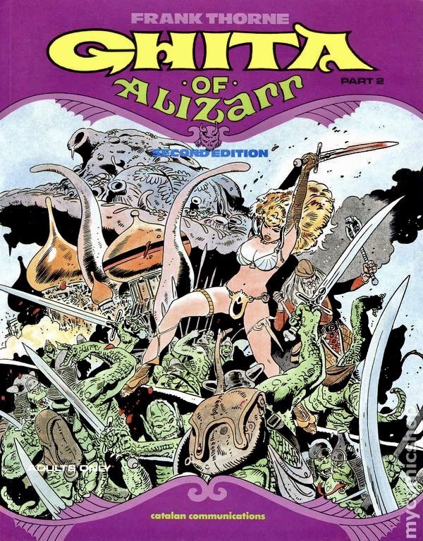 Comic book obscurity: Frank Thorne’s Ghita of Alizarr #scifi #fantasyart